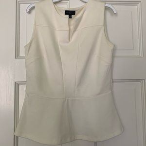The Limited White Peplum Top